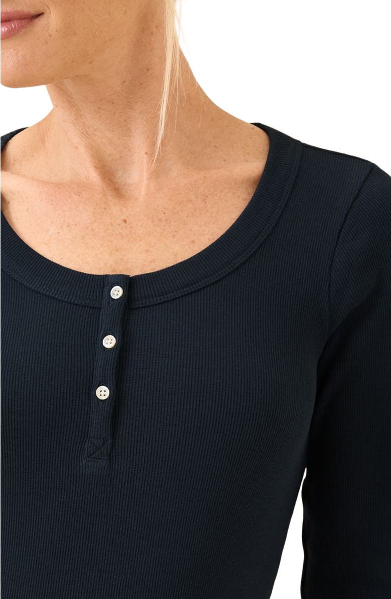 Pact Dream Rib Slim Henley Made with Organic Cotton, Alternate, color, Midnight Blue