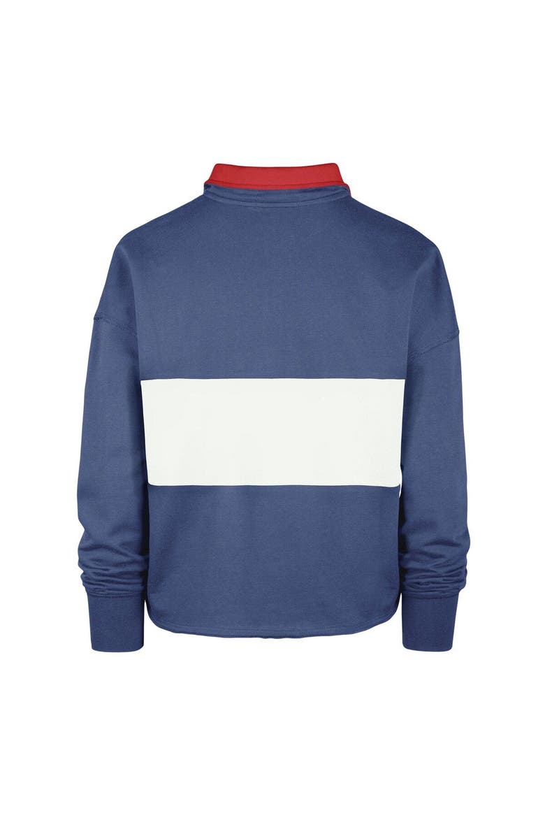 Women's '47 Royal Chicago Cubs Remi Quarter-Zip Cropped Top, Alternate, color, Royal