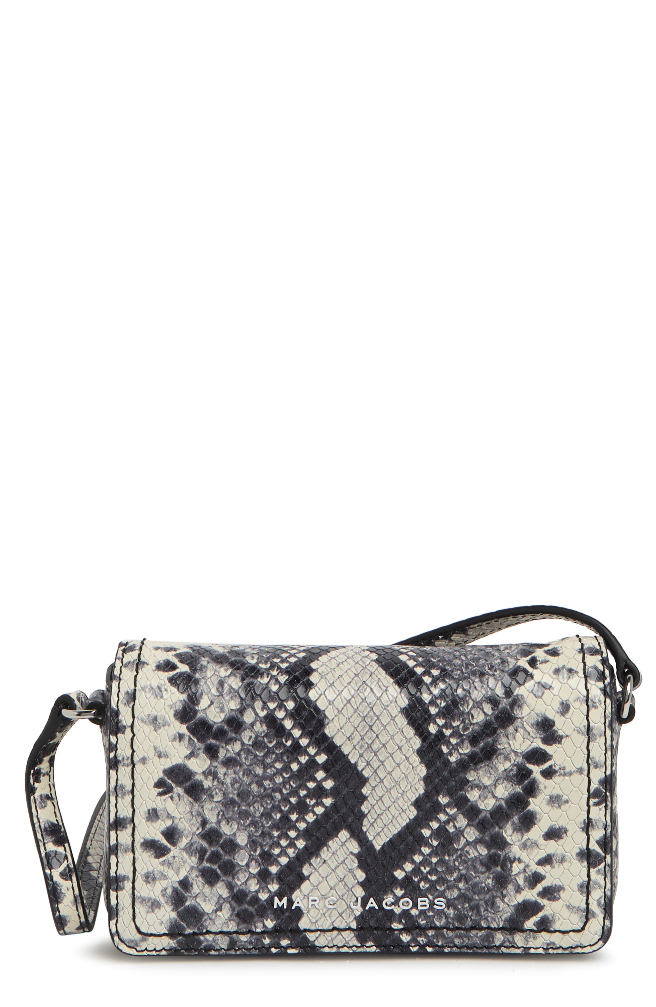 Marc Jacobs Snake Embossed Leather Mini Bag, Main, color, 