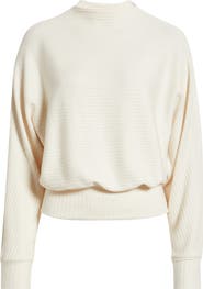 Madewell Mock Neck Dolman Sleeve Sweater