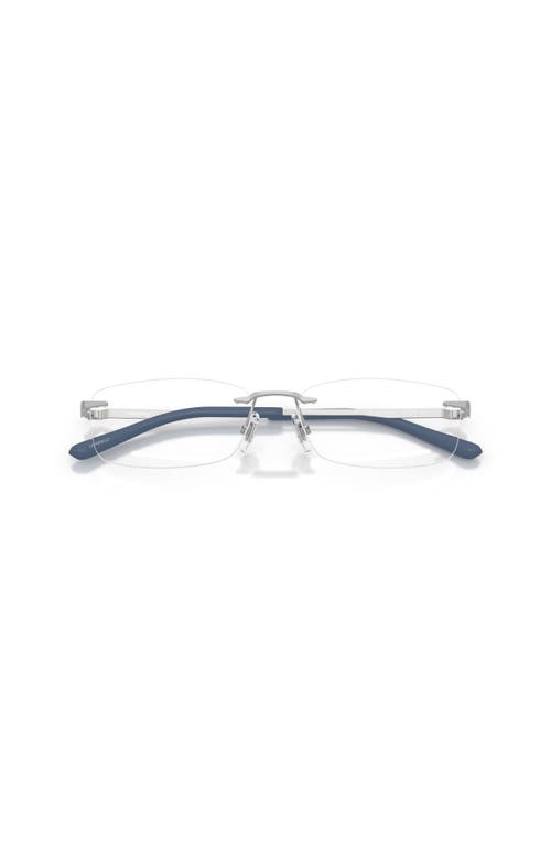 Arnette 58mm Rectangle Optical Glasses In Metallic