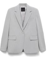 MANGO Pinstripe Suit Jacket