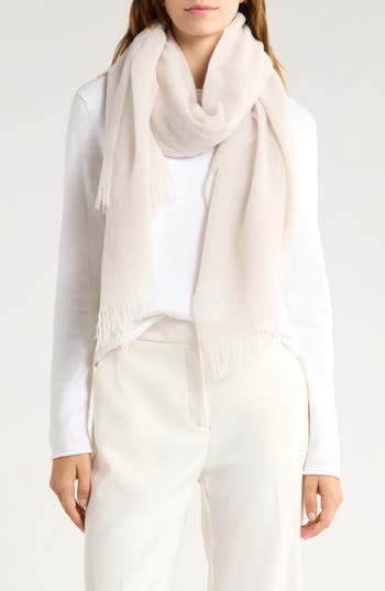 Eileen Fisher Metallic Wool Blend Scarf In Neutral