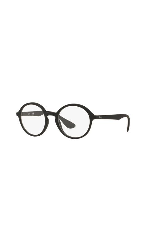 Ray Ban Ray-ban 49mm Round Optical Glasses In Black