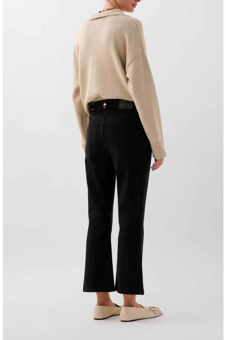 Ankle Beads Denim Pant, Alternate, color, Black