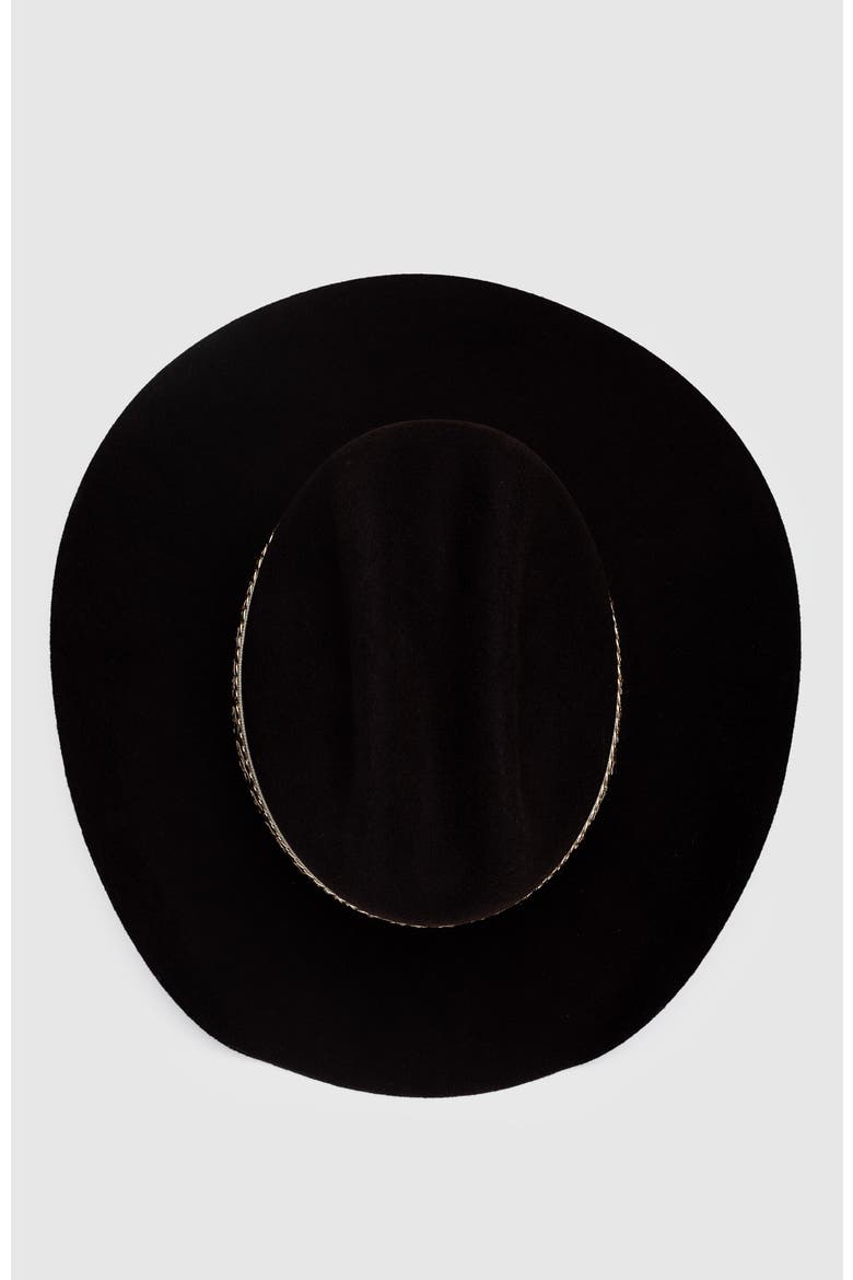 The Lasso Lady Wool Western Cowboy Hat, Alternate, color, Dark Brown
