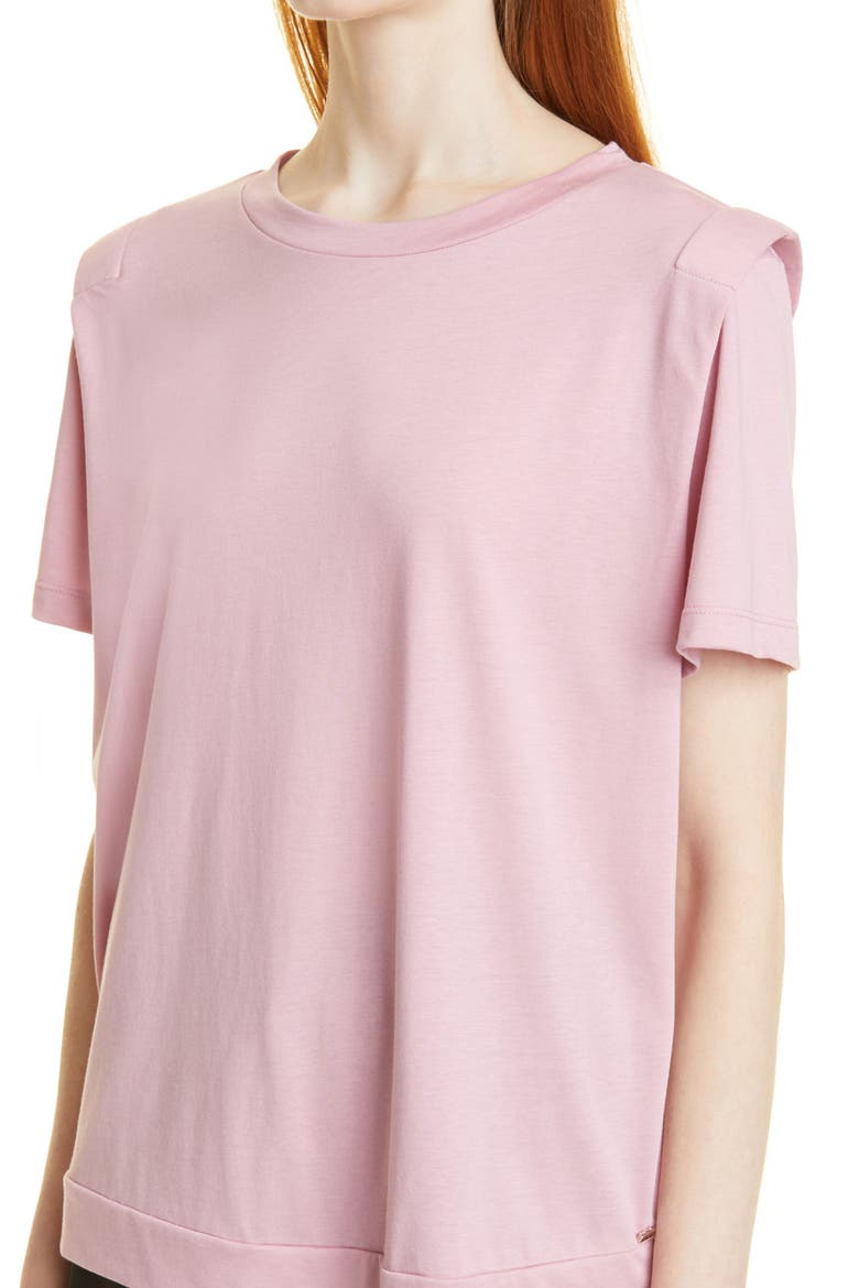 Women's Structured Shoulder T-Shirt, Alternate, color, DUSKY PINK