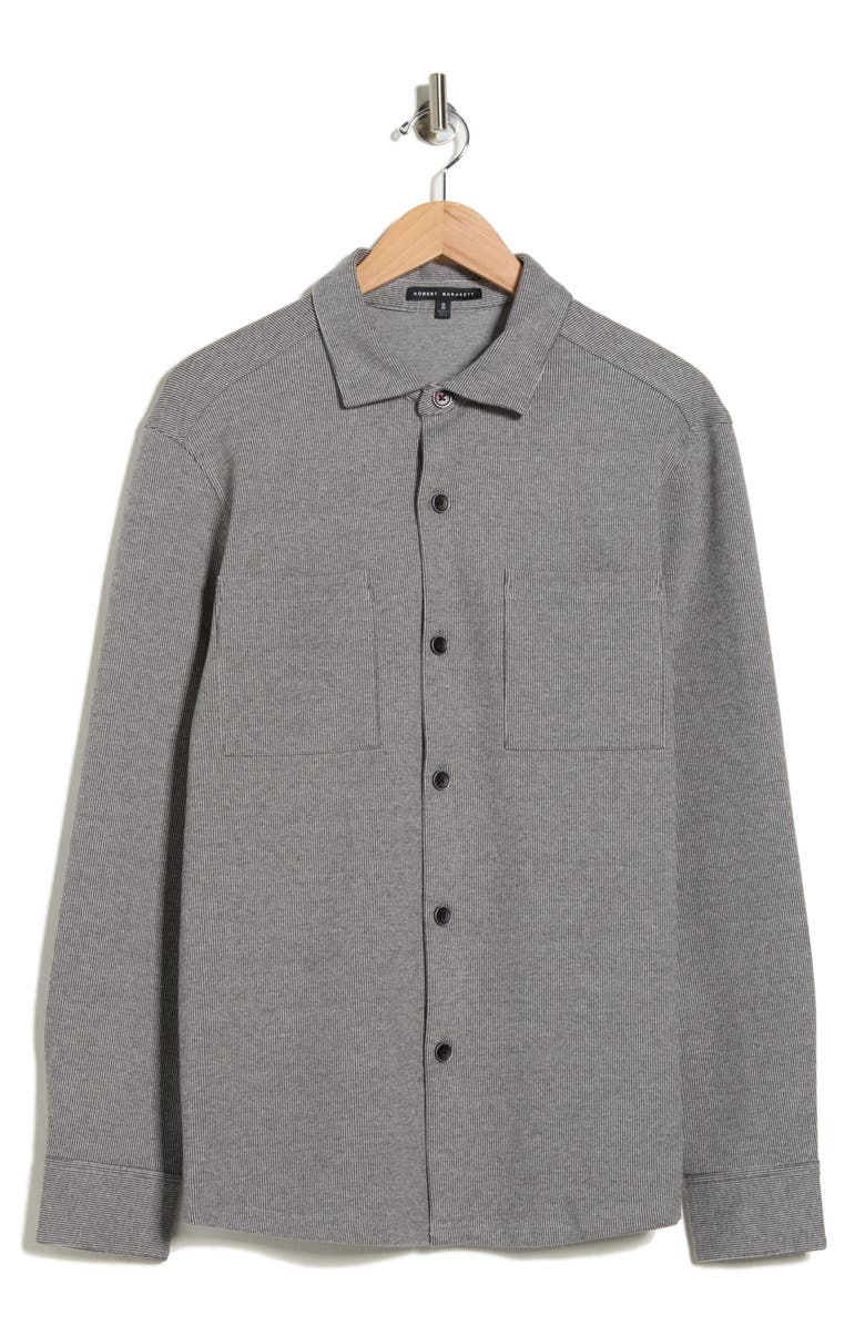Robert Barakett Seybow Button-Up Overshirt, Alternate, color, Grey