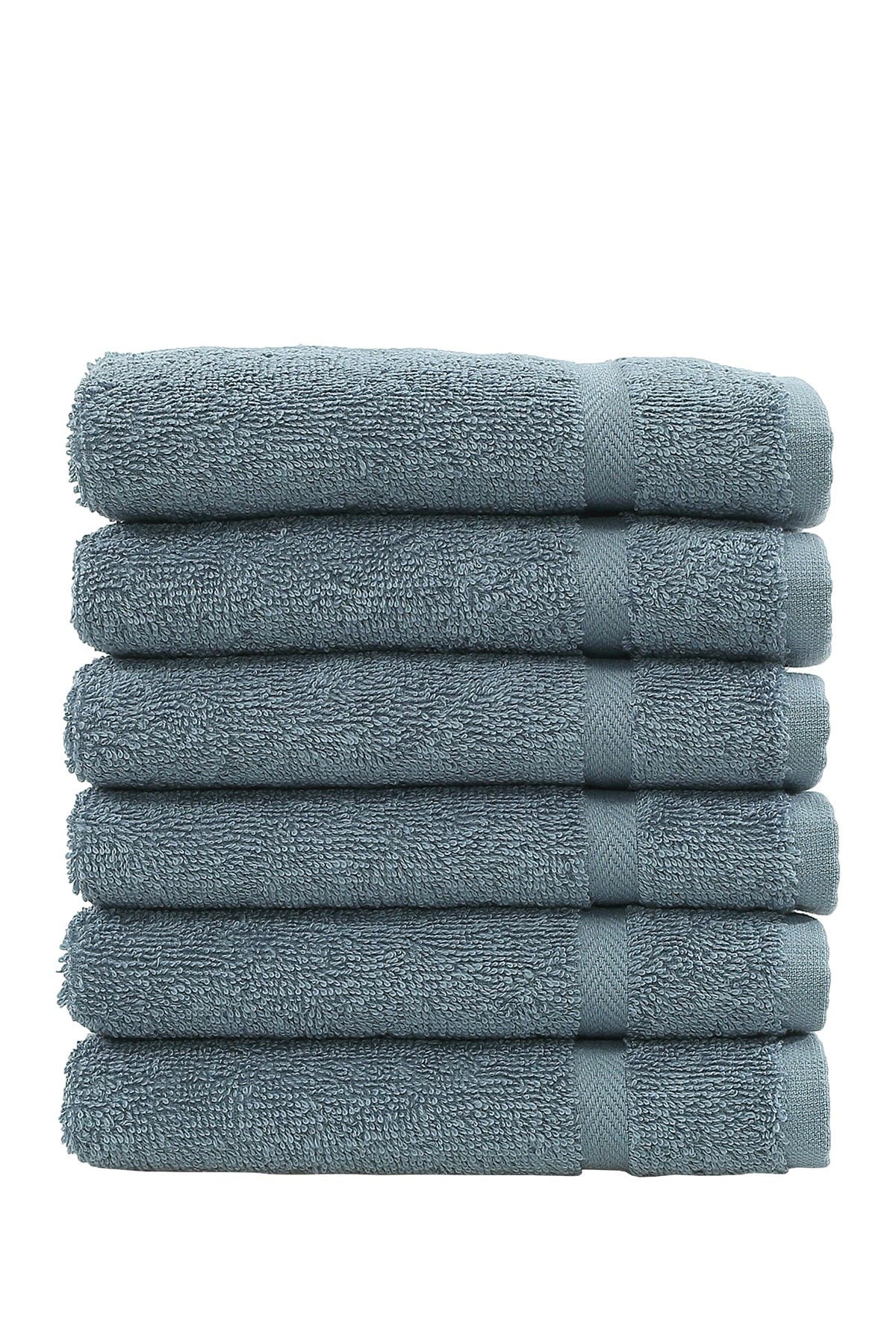 Linum Home Textiles Denzi Washcloths - Set of 6 - Denzi Blue