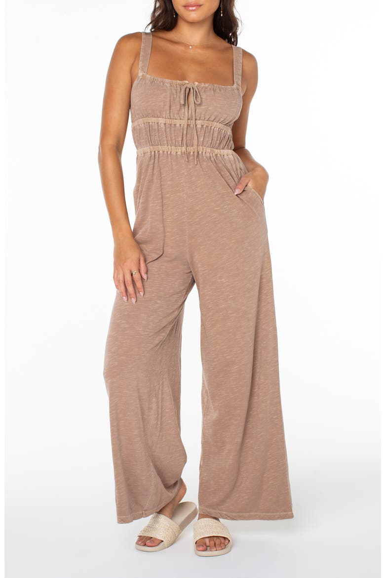 Clover Jumpsuit, Main, color, BROWNIE