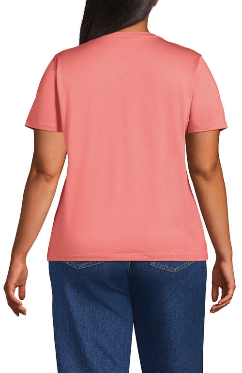 Lands' End Relaxed Supima Cotton Crew Neck T-shirt In Pink