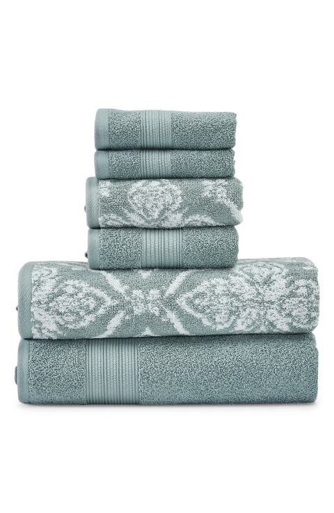 6 Piece Yarn Dye Towel Set