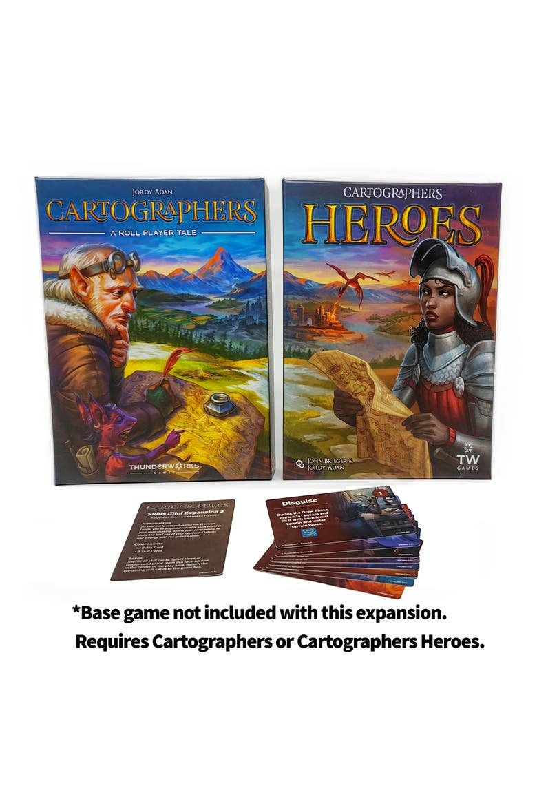 Cartographers Skills 2 Miniexpansion With 8 New Skill Cards, Alternate, color, Multicolored