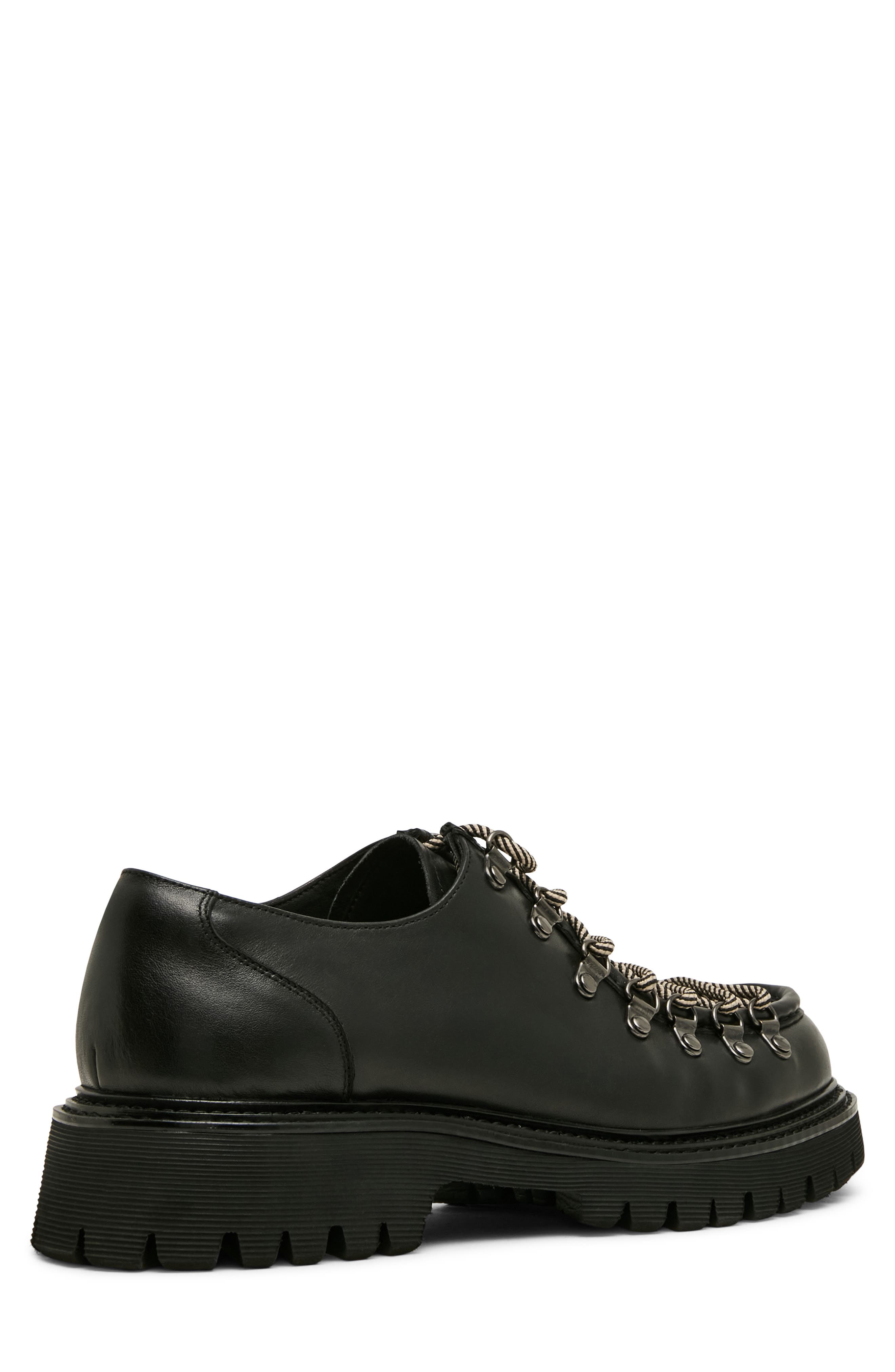 Campello Leather Moc Toe Oxford, Alternate, color, BLACK LEATHER