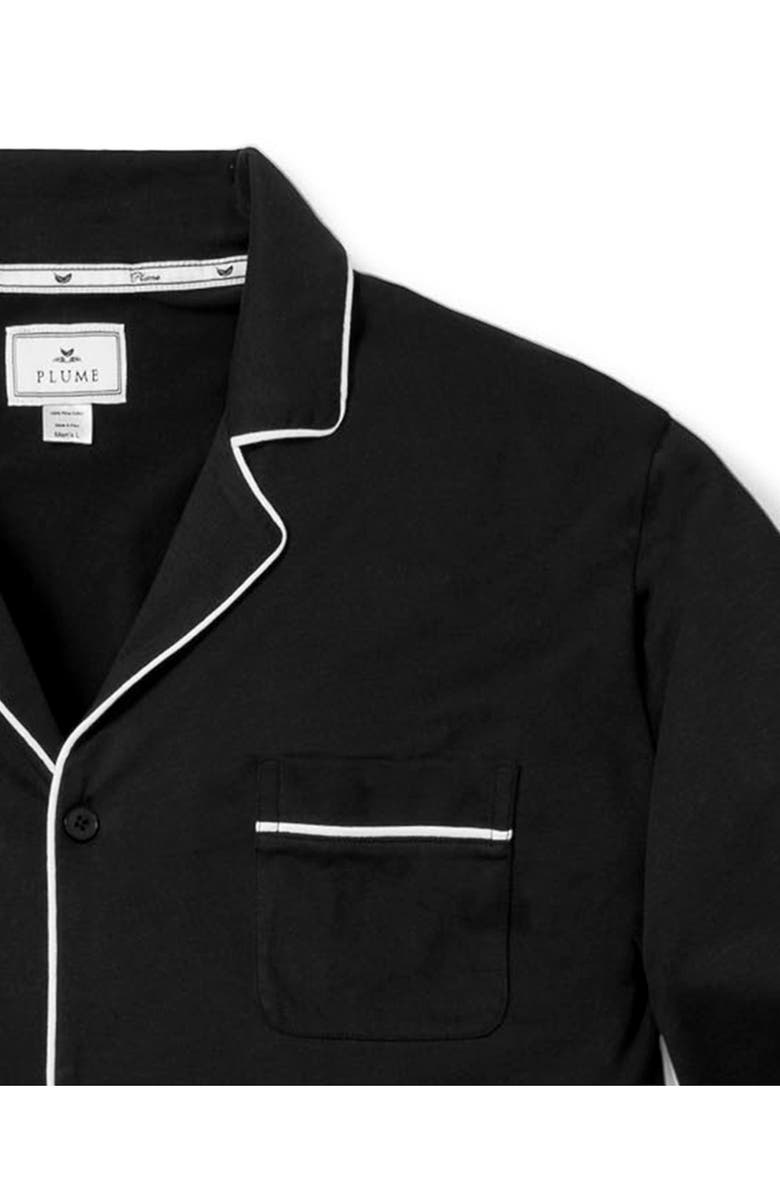 Petite Plume Luxe Pima Cotton Pajamas, Alternate, color, Black