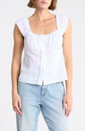 Abound Button Front Cotton Top