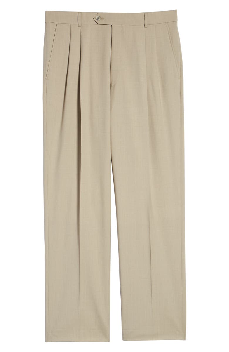 Ballin Classic Fit Pleated Solid Wool Dress Pants, Alternate, color, 