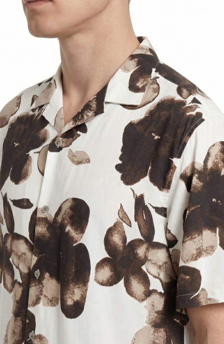 Report Collection Abstract Print Camp Shirt, Alternate, color,