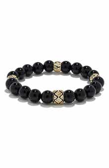 EYE CANDY LOS ANGELES Ben Pavé Beaded Stretch Bracelet