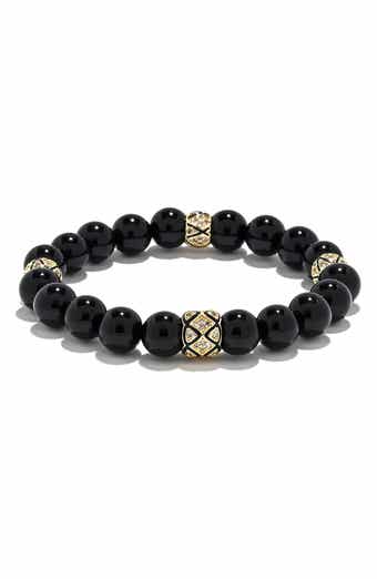 EYE CANDY LOS ANGELES Ben Pavé Beaded Stretch Bracelet