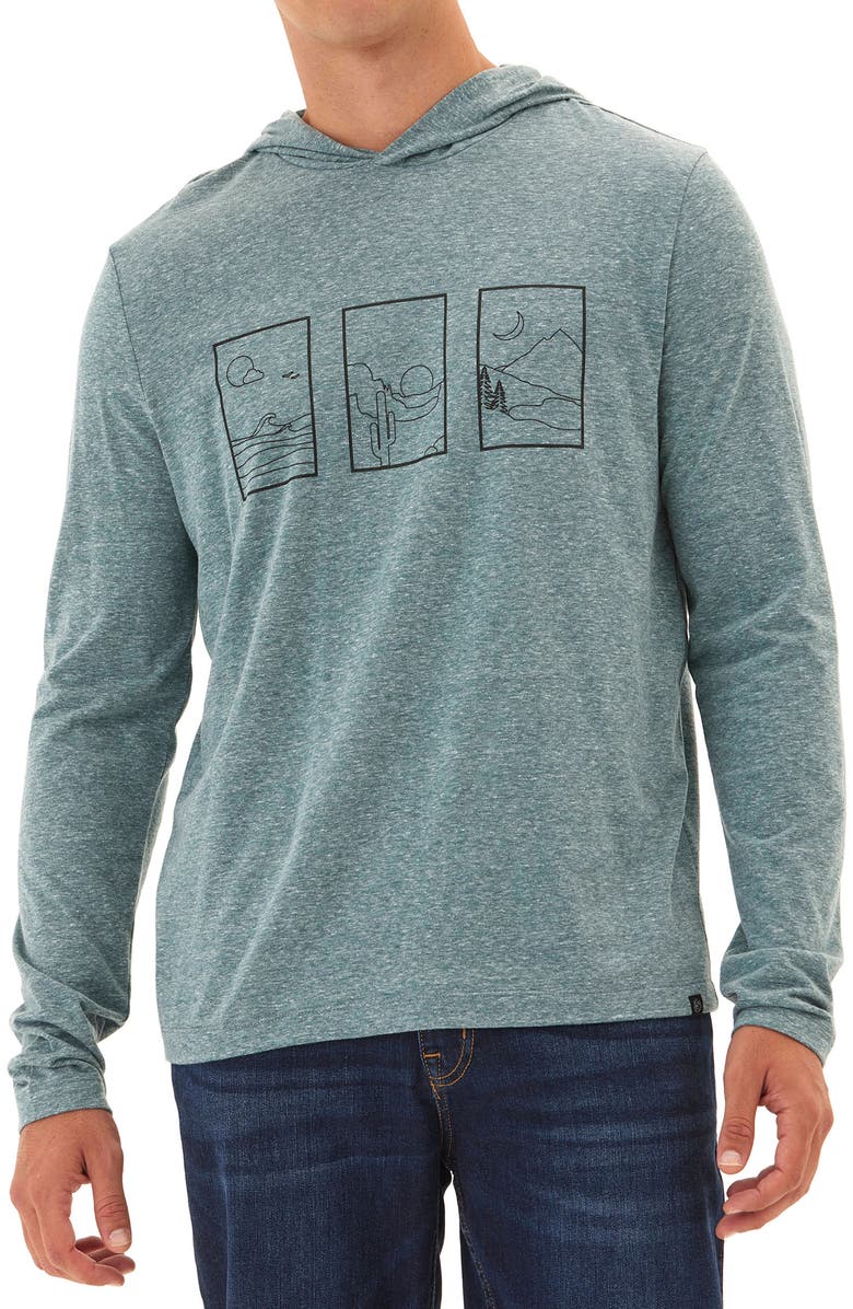 Threads 4 Thought Outdoor Days Hooded Long Sleeve Graphic T-Shirt, Alternate, color, 