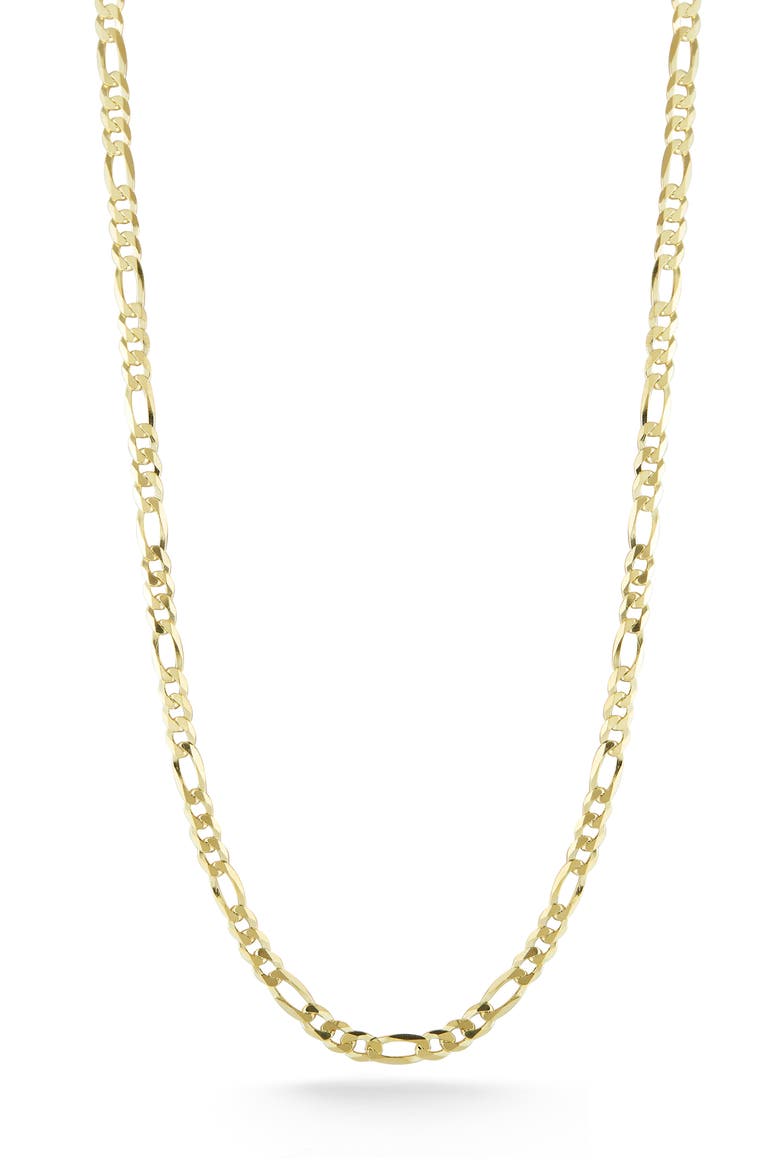 Sterling Silver Figaro Chain Necklace, Main, color, GOLD