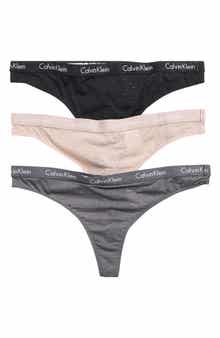 Calvin Klein 3-Pack Carousel Monogram Mesh Thongs