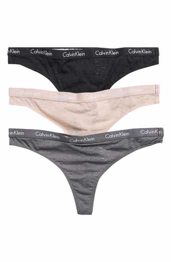 Calvin Klein 3-Pack Carousel Monogram Mesh Thongs