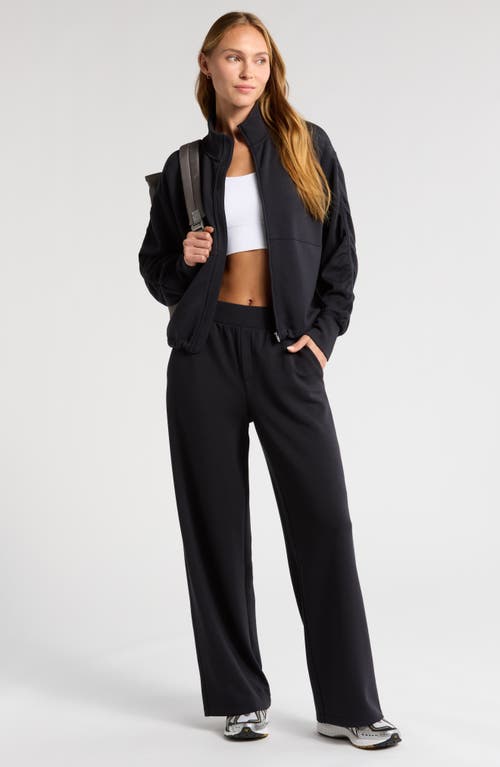 ZELLA ZELLA ULTRASOFT RUCHED SLEEVE FRONT ZIP JACKET