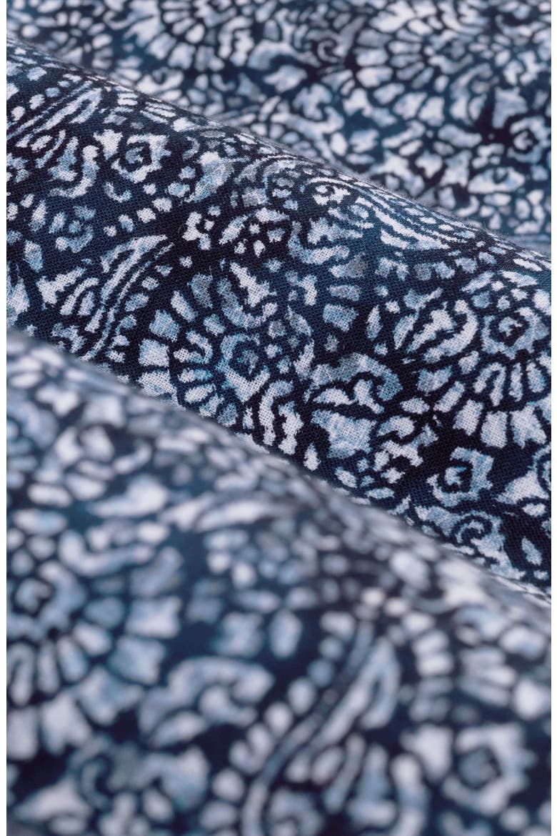 Julian Shaped Fit Abstract Paisley Print Cotton Button-Up Shirt, Alternate, color, NAVY