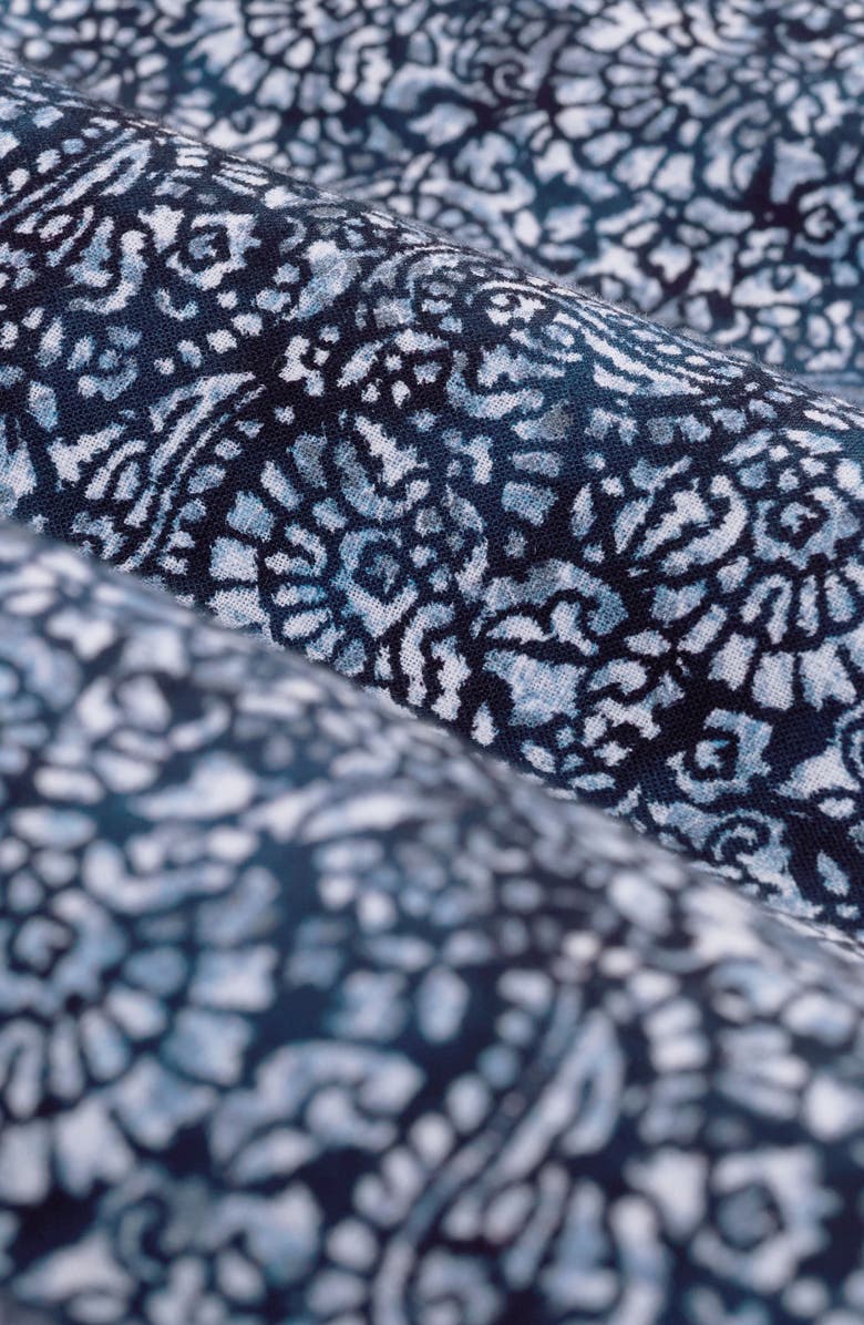 Bugatchi Julian Shaped Fit Abstract Paisley Print Cotton Button-Up Shirt, Alternate, color, Navy