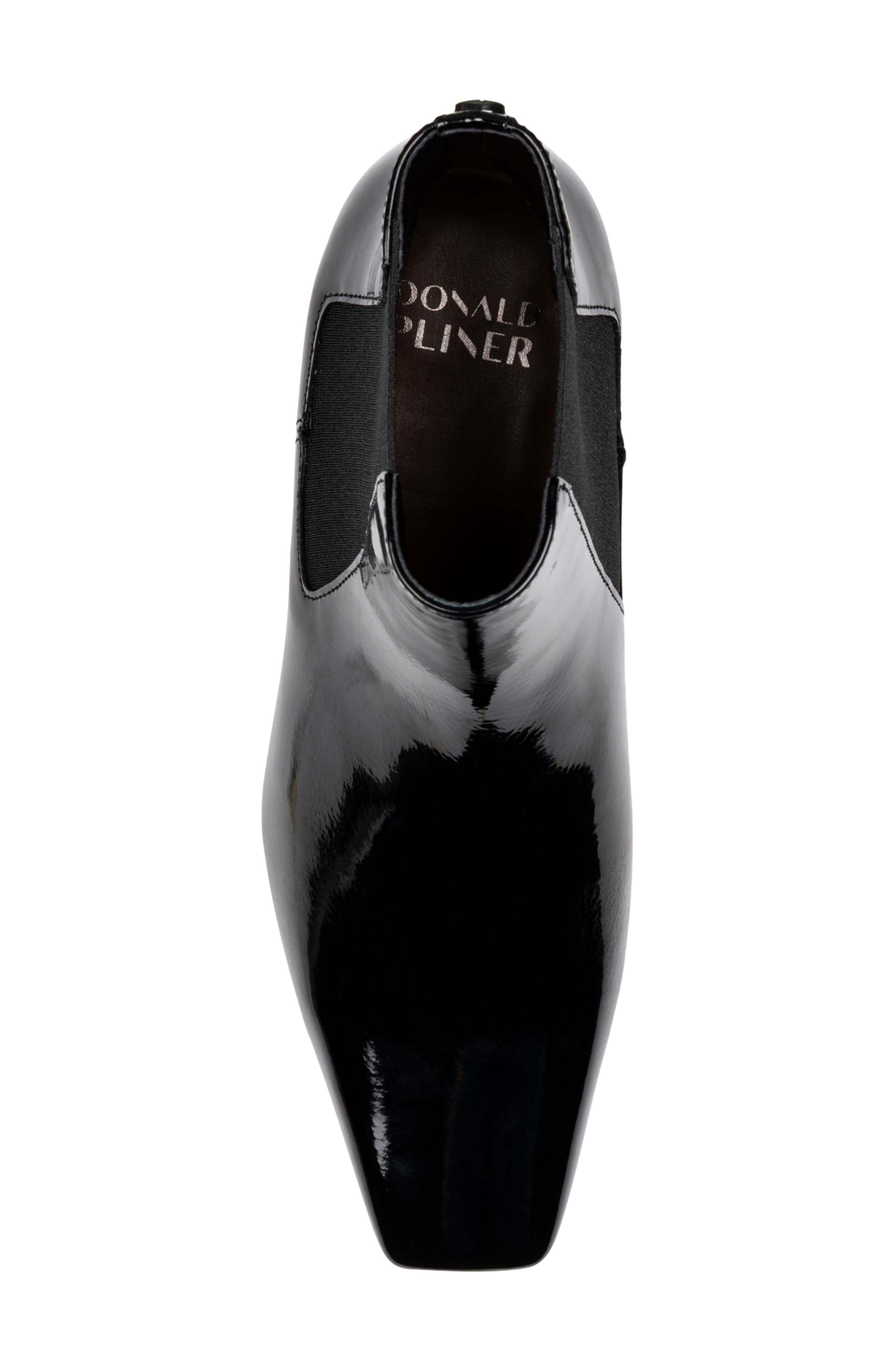 Donald Pliner CIty Patent Chelsea Boot, Alternate, color, Black