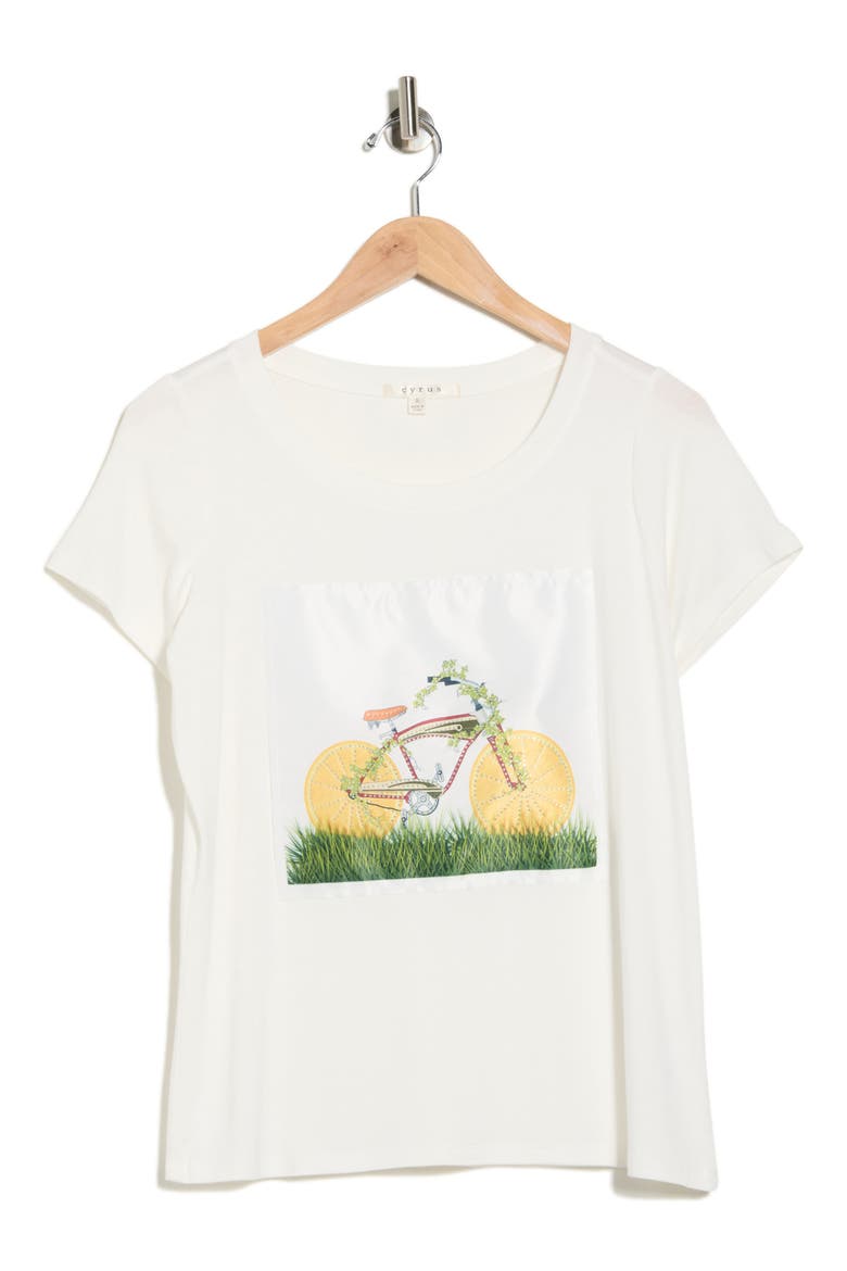 Bicycle Graphic T-Shirt, Alternate, color, BONE