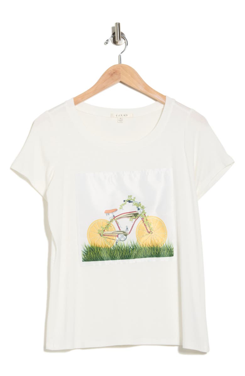 CYRUS Bicycle Graphic T-Shirt, Alternate, color, Bone