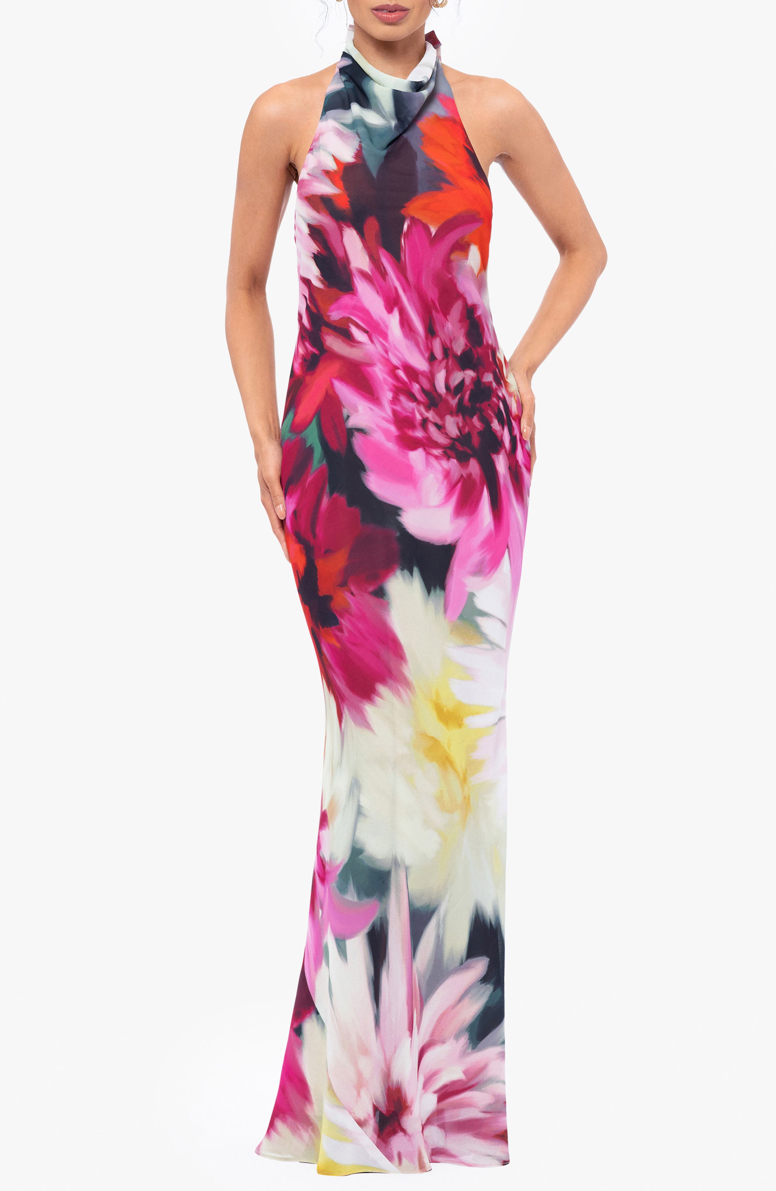 Floral Halter Gown