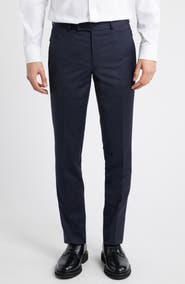 AllSaints Ross Slim Fit Taper Leg Stretch Wool Pants