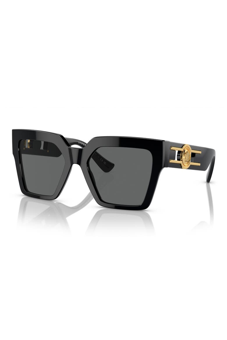 55mm Butterfly Sunglasses, Alternate, color, BLACK