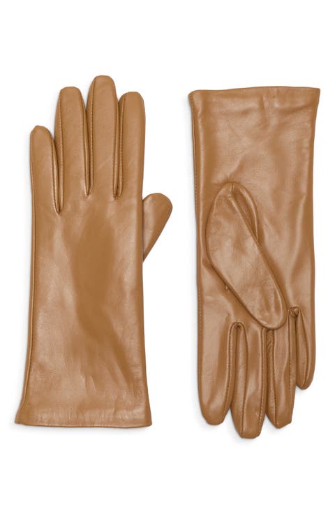 Cashmere Lined Leather Touchscreen Gloves