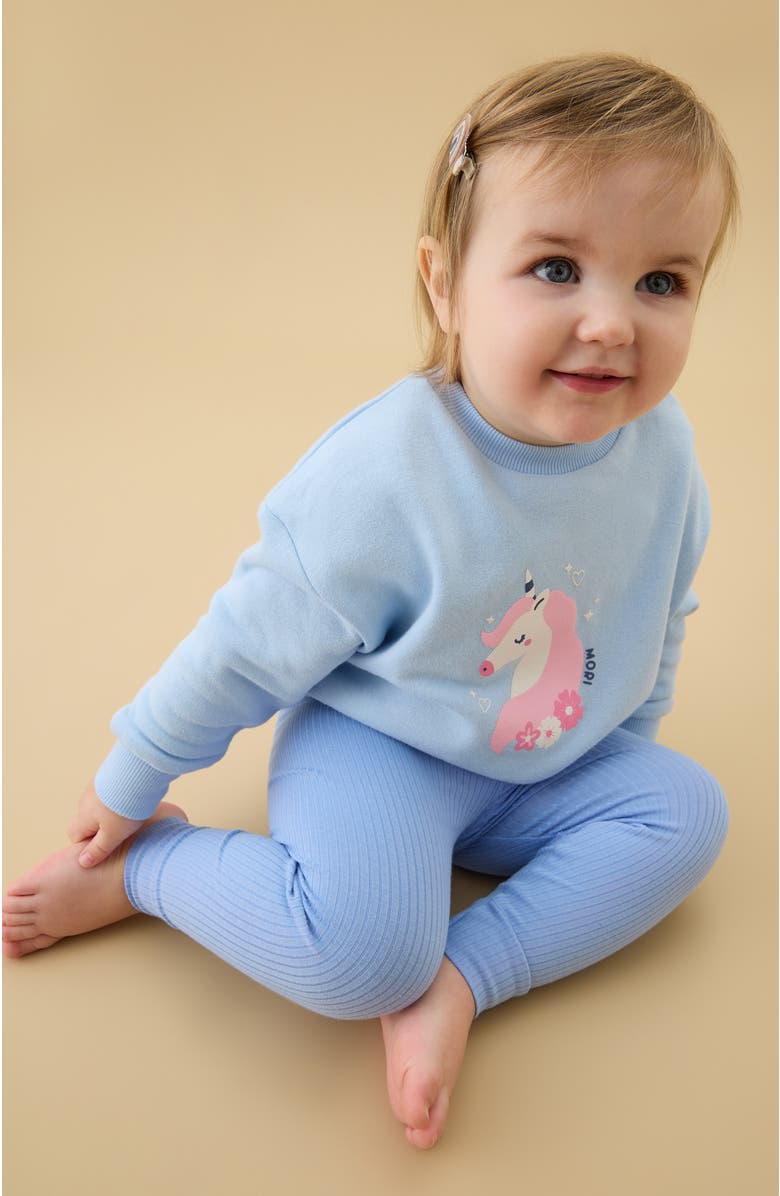 MORI Oversized Sweatshirt, Alternate, color, Unicorn & Blue Frost