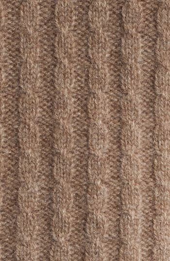 Lucerne Puff Sleeve Cable Knit Cashmere Sweater