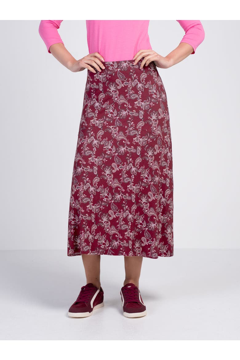 Printed Paisley Maxi Skirt, Main, color, Winter Paisley