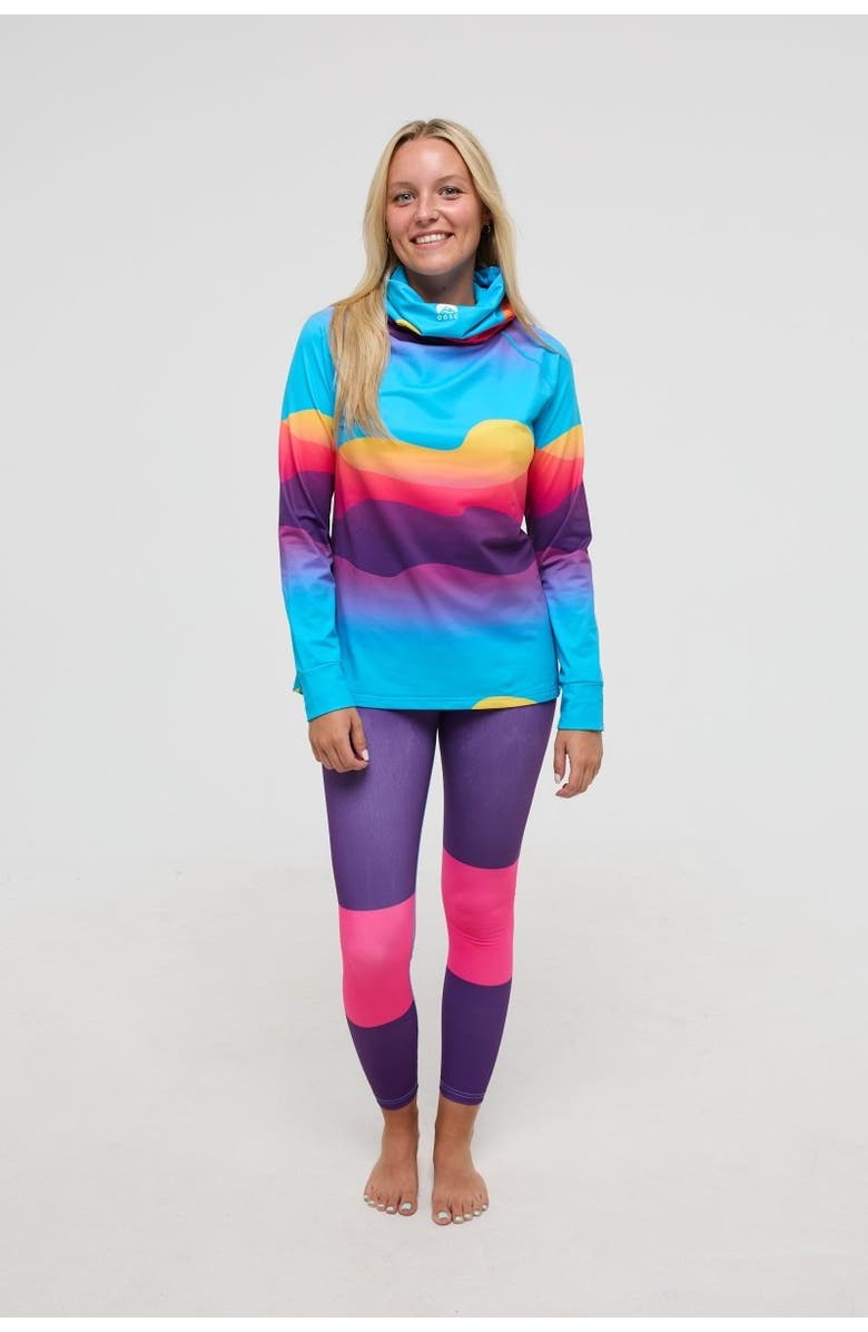 OOSC High Neck Baselayer Top Mambo Sunset - Women's, Alternate, color,