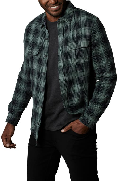 The Normal Brand Mountain Regular Fit Flannel Button-Up Shirt in Eucalyptus Plaid 