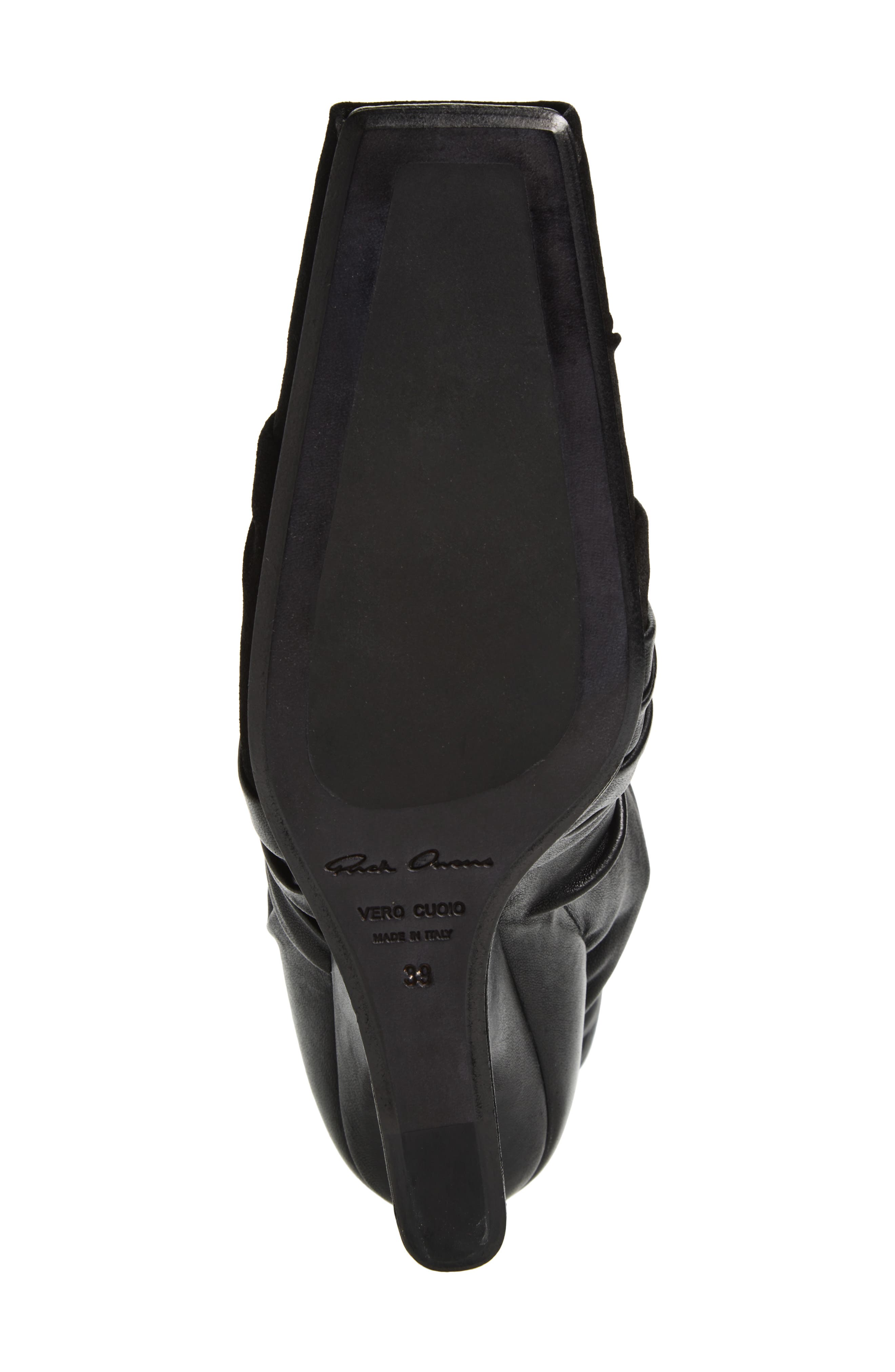 Rick Owens Cantilever Mixed Media Boot, Alternate, color, Black/ Black