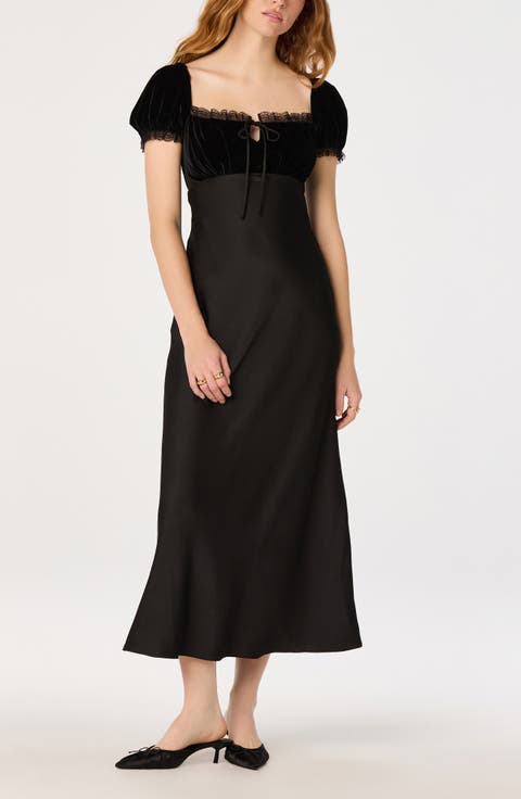 Taryn Velvet Bodice Midi Dress