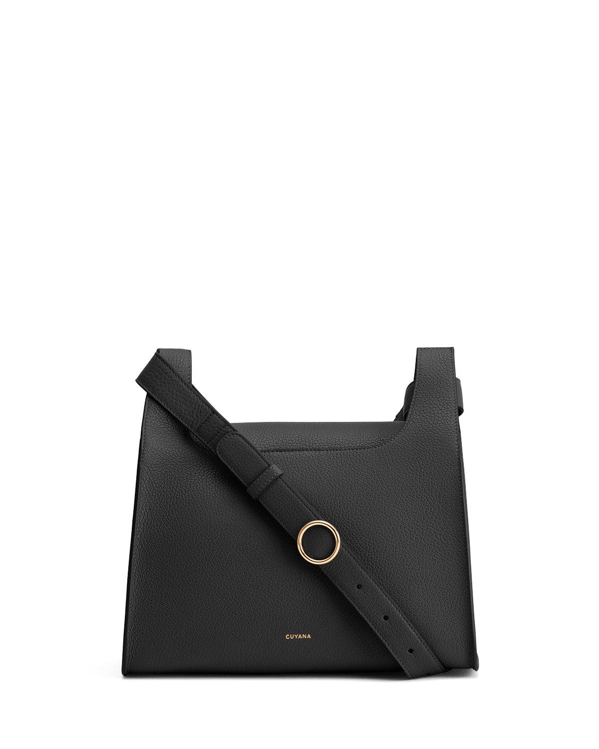 Cuyana Double Loop Bag, Main, color, Black