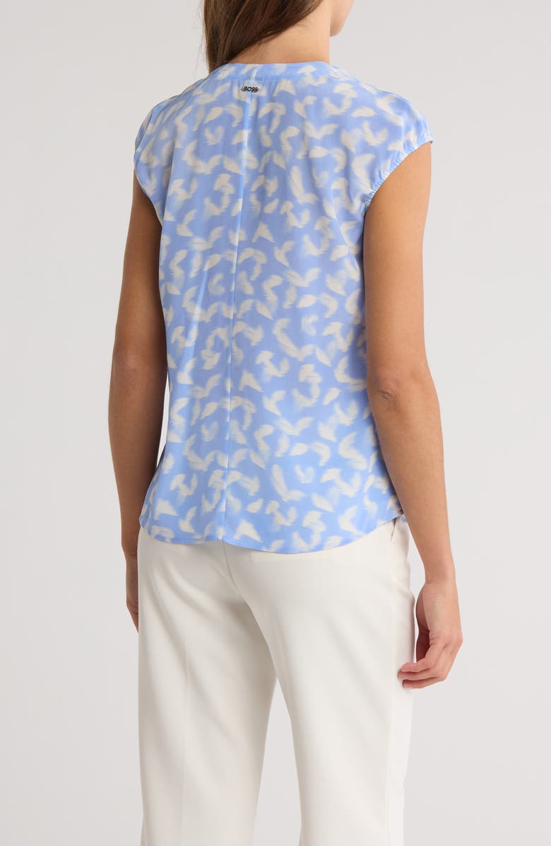 BOSS Berika Pleated Silk Top, Alternate, color,