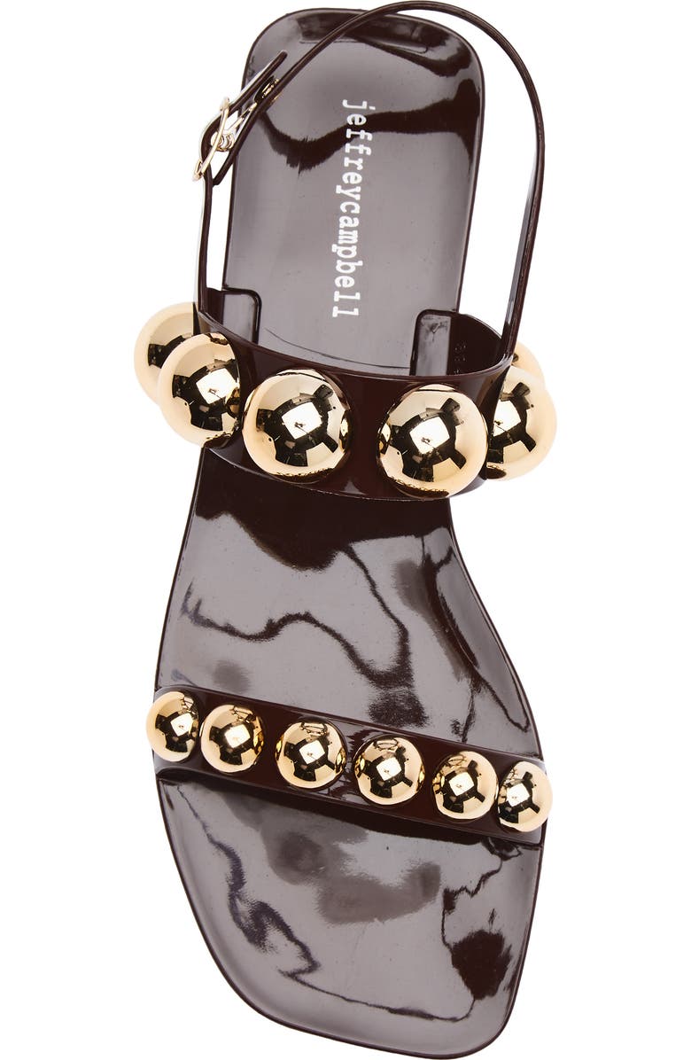 Jeffrey Campbell Gum-Drop Jelly Sandal, Alternate, color, Dark Brown Gold