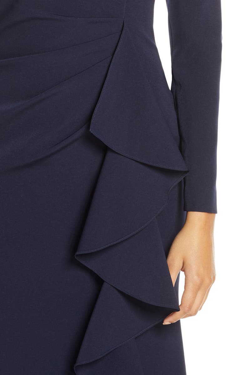 Vince Camuto Off the Shoulder Long Sleeve Evening Gown, Alternate, color,