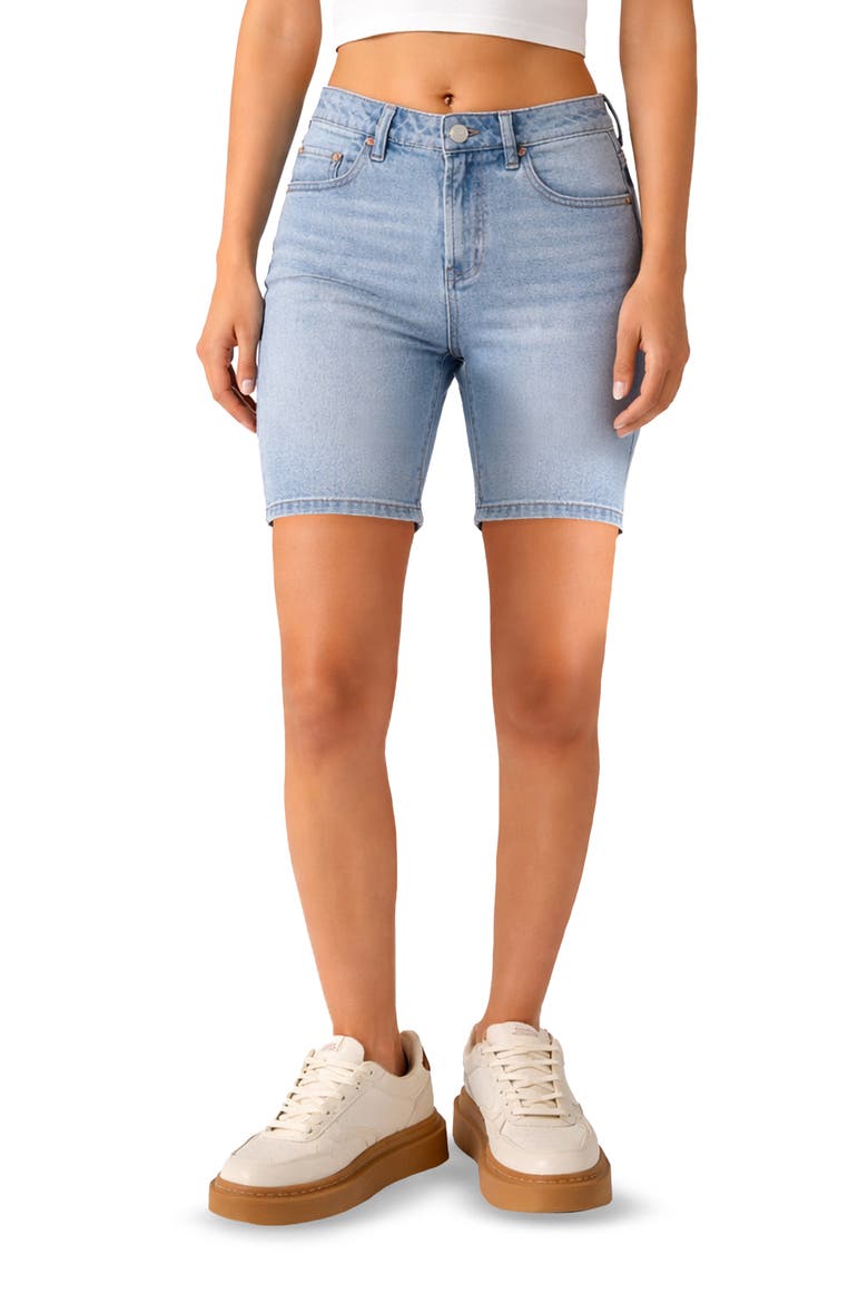 Denim Bermuda Shorts, Main, color, LIGHT WASH